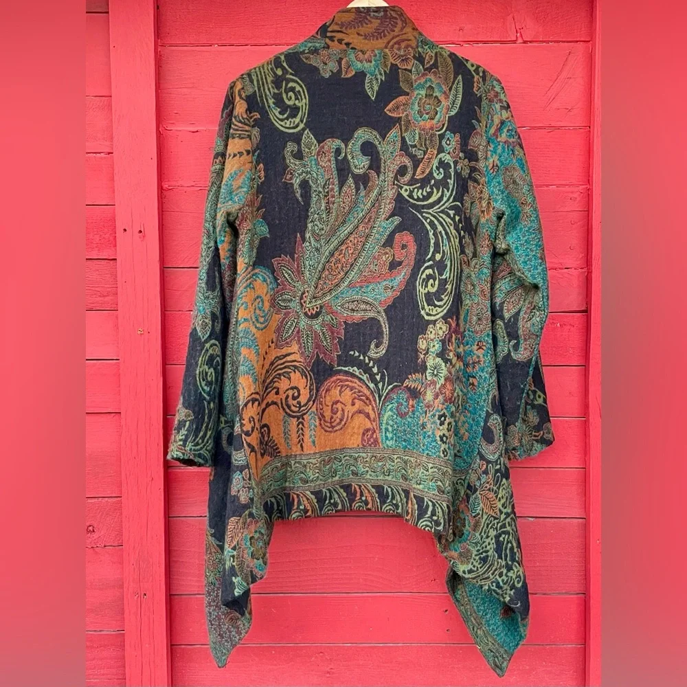 Parsley & Sage Multicolor Paisley Cardigan, M - Picture 6 of 12